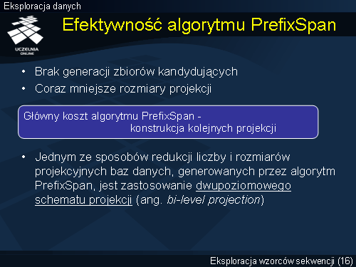Efektywność algorytmu PrefixSpan