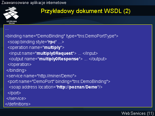 Przykładowy dokument WSDL (2)