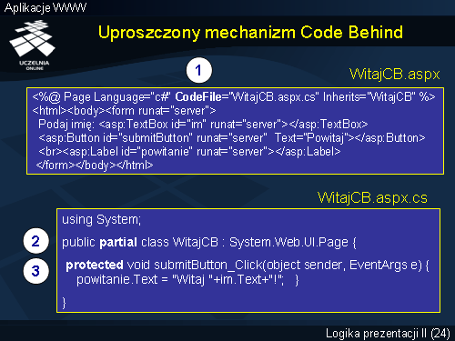 Uproszczony mechanizm Code Behind