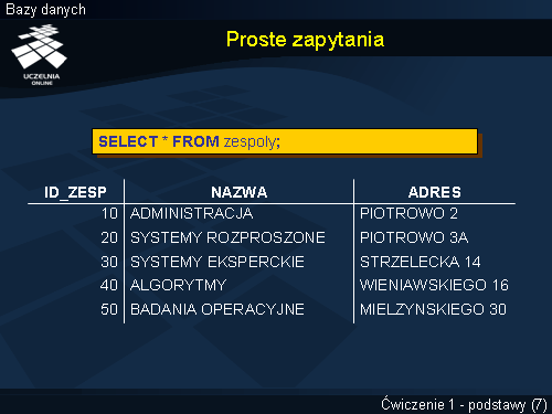Proste zapytania