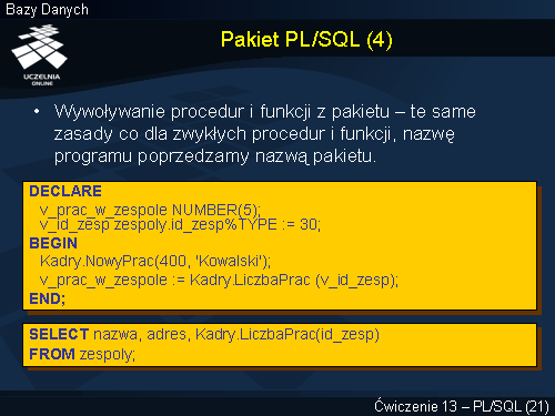 Pakiet PL/SQL (4)