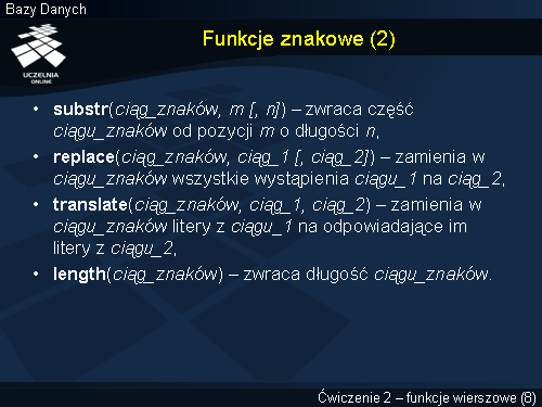Funkcje znakowe (2)