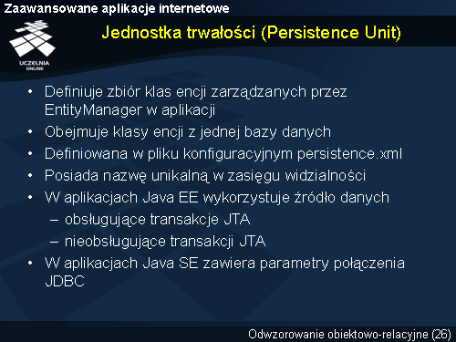 Jednostka trwałości (Persistence Unit)