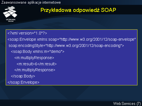 Przykładowa odpowiedź SOAP