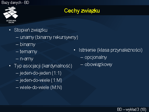 Cechy związku