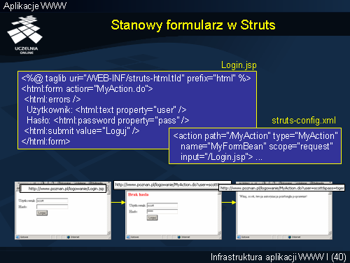 Stanowy formularz w Struts