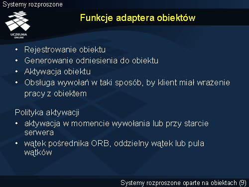 Funkcje adaptera obiektów