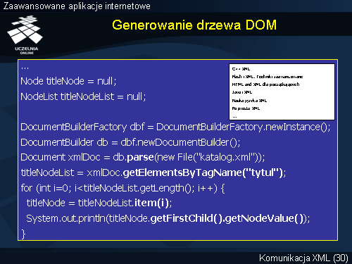 Generowanie drzewa DOM