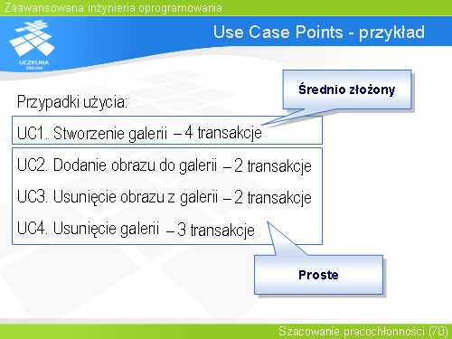Use Case Points - przykład(12)