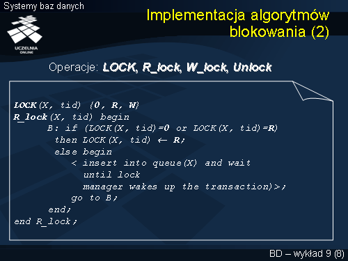 Implementacja algorytmów blokowania (2)