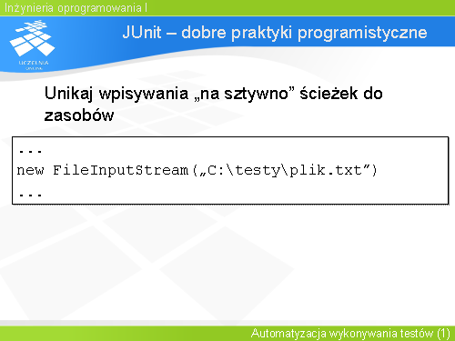 JUnit – dobre praktyki programistyczne(4)