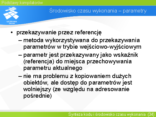 Środowisko czasu wykonania – parametry(3)