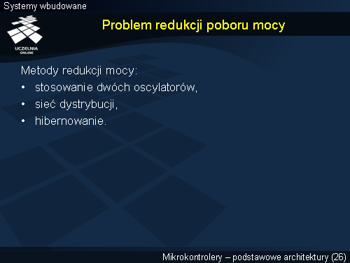 Problem redukcji poboru mocy