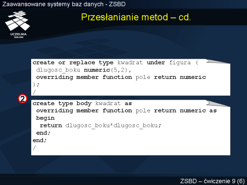 Przesłanianie metod – cd.