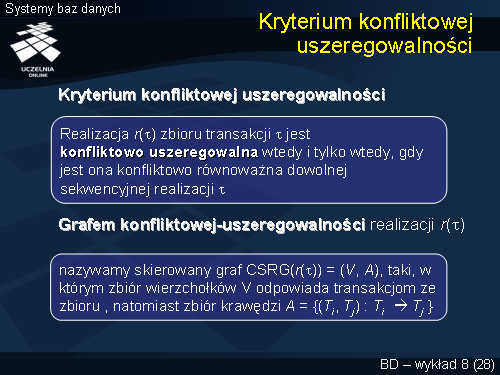 Kryterium konfliktowej uszeregowalności