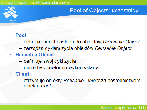 Pool of Objects: uczestnicy