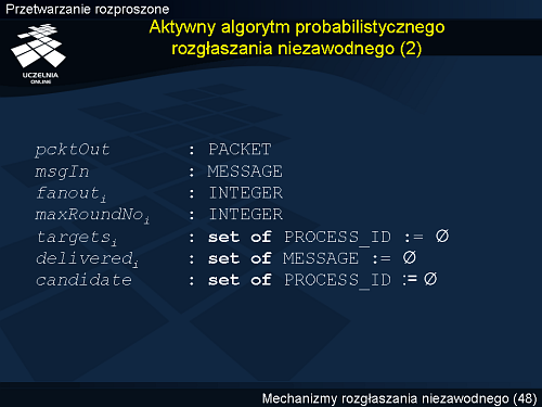 Aktywny algorytm probabilistycznego rozgłaszania niezawodnego (2)