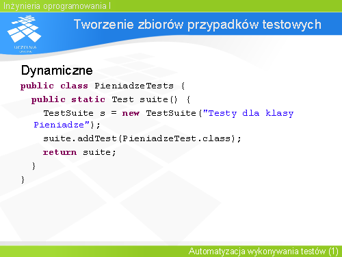 Tworzenie zbiorów przypadków testowych(1)