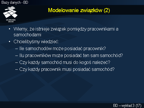 Modelowanie związków (2)