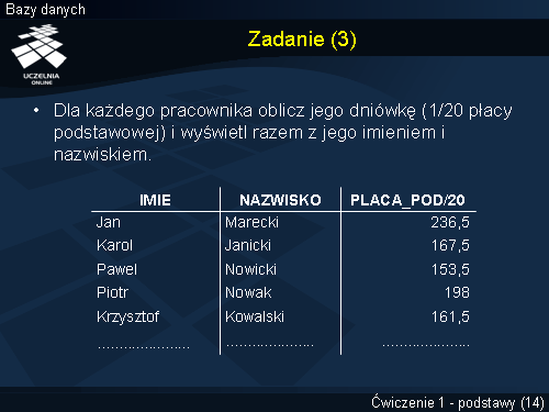 Zadanie (3)
