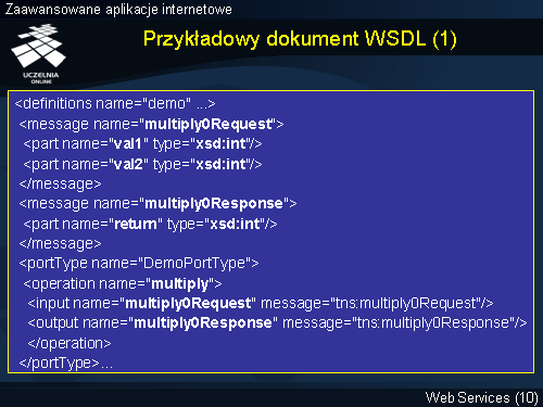 Przykładowy dokument WSDL (1)
