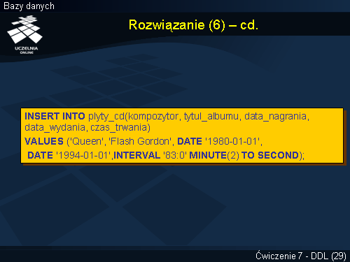 Rozwiązanie (6) – cd.