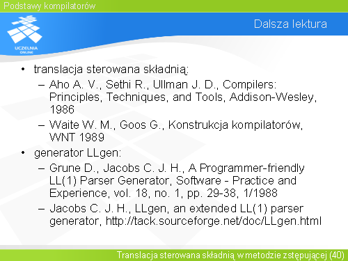 Dalsza lektura