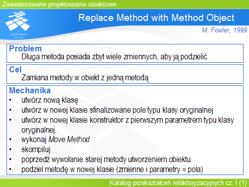 Replace Method with Method Object