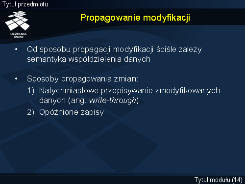 Propagowanie modyfikacji