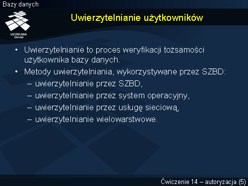 Uwierzytelnianie użytkowników