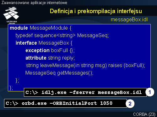 Definicja i prekompilacja interfejsu