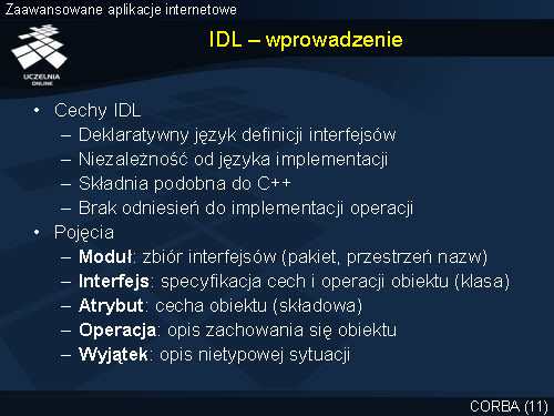 IDL – wprowadzenie