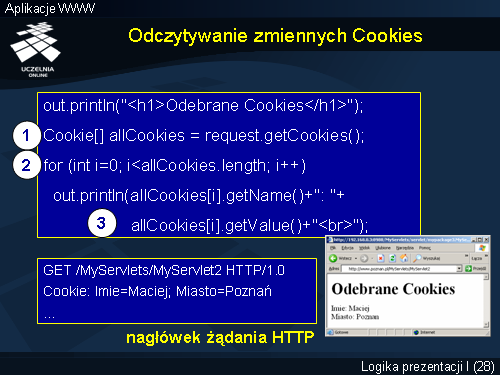 Odczytywanie zmiennych Cookies