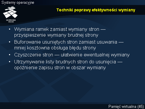Techniki poprawy efektywności wymiany