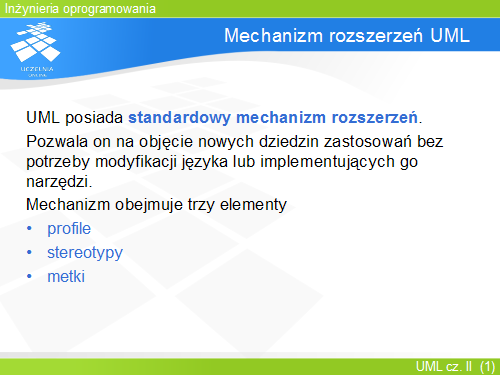 Mechanizm rozszerzeń UML