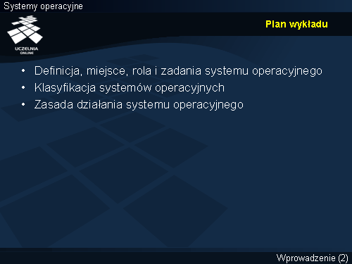 Plan wykładu