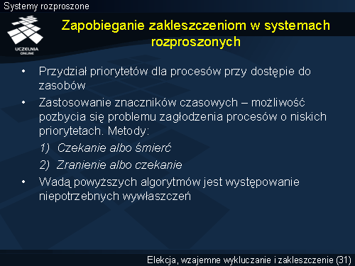 Zapobieganie zakleszczeniom w systemach rozproszonych