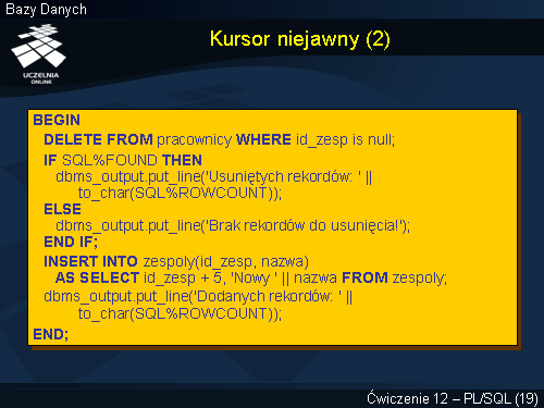Kursor niejawny (2)