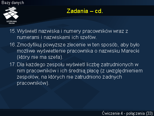 Zadania – cd.