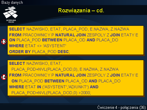 Rozwiązania – cd.