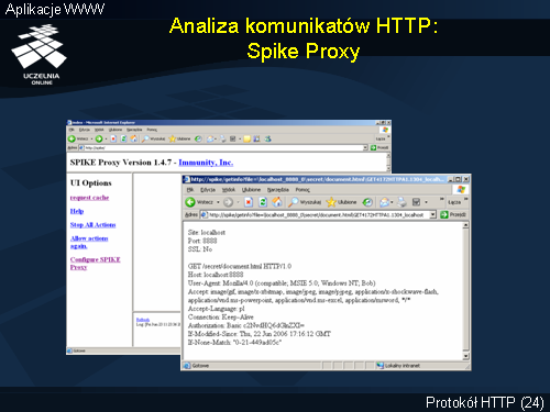 Analiza komunikatów HTTP: Spike Proxy