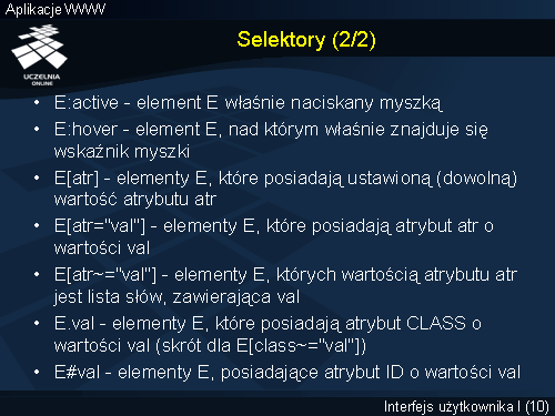 Selektory (2/2)