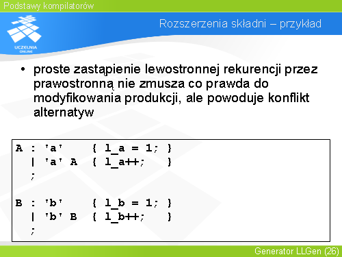 Rozszerzenia składni – przykład(3)