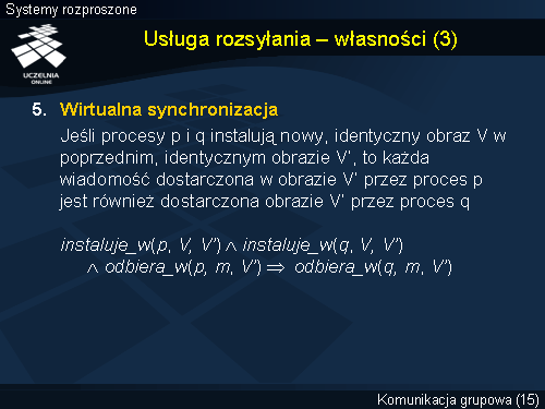 Usługa rozsyłania – własności (3)