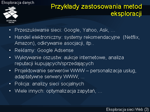 Przykłady zastosowania metod eksploracji