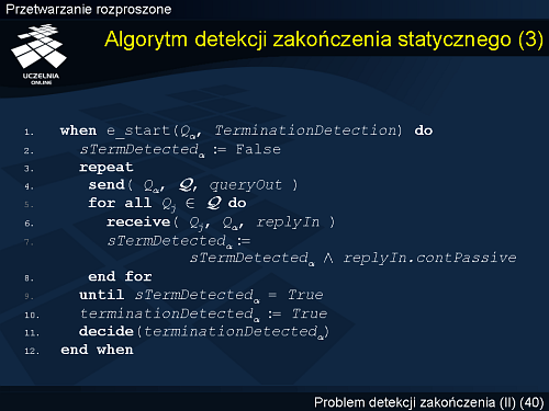 Algorytm detekcji zakończenia statycznego (3)
