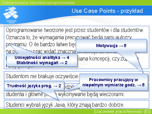 Use Case Points - przykład(5)