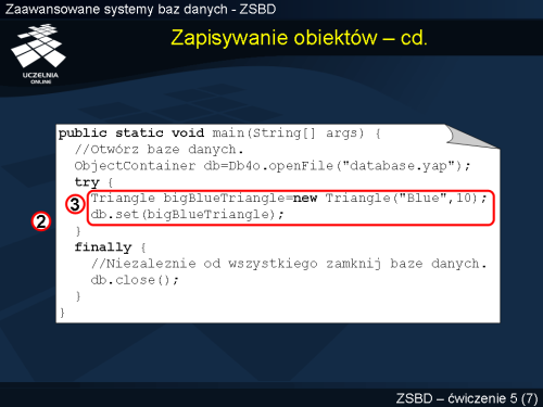 Zapisywanie obiektów – cd.