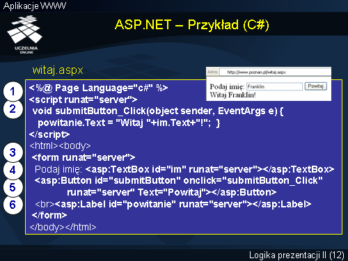 ASP.NET – Przykład (C#)