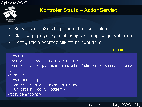 Kontroler Struts – ActionServlet